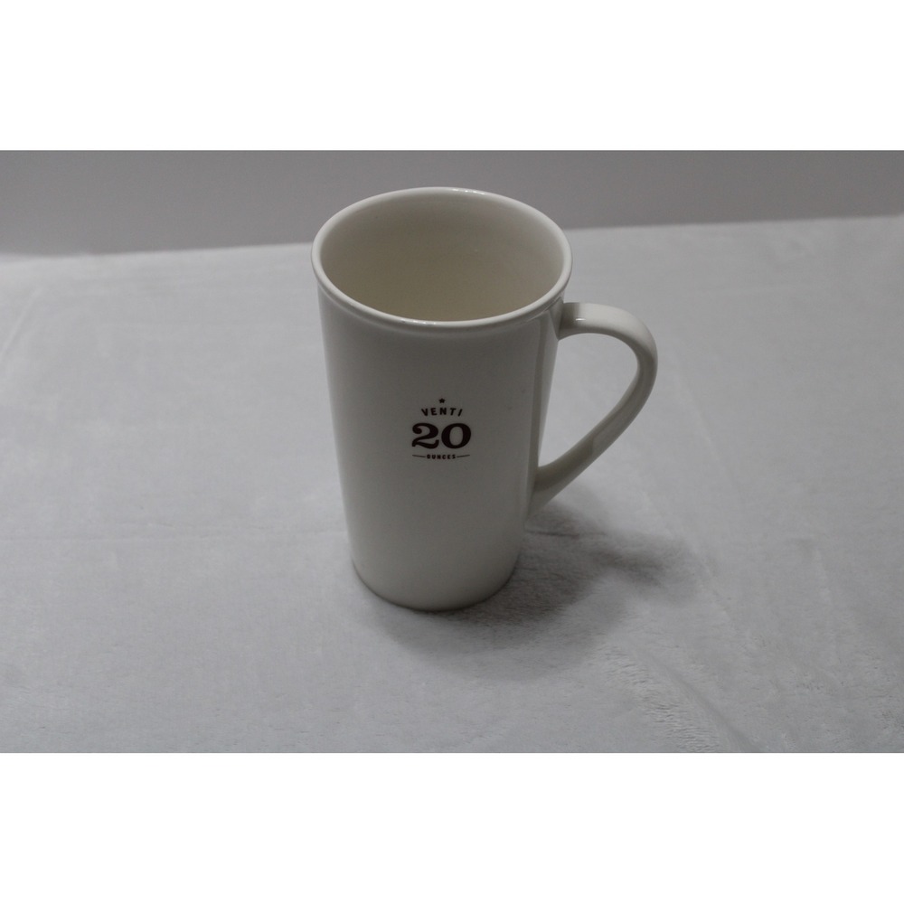Starbucks Venti 20 Ounces Cream White Ceramic Coffee Mug 2010 Est 1971 Large